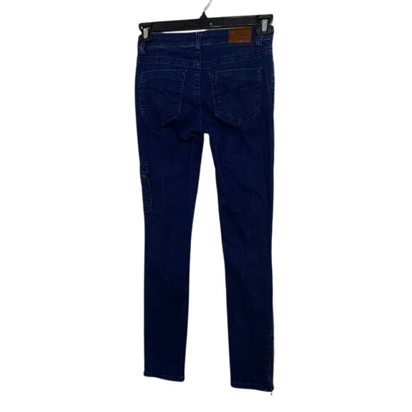 DKNY Jeggings Stretch Denim Jeans With Ankle and Leg Zippers Size 2 - Picture 3 of 13